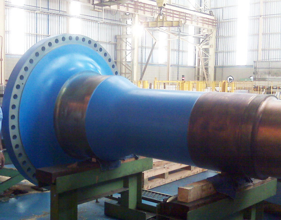 Flanged shaft manufactured by Villares Metals for Brazilian wind turbines