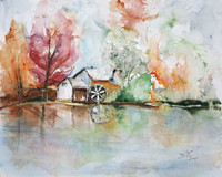 Brenneis - Mühle - Aquarell