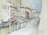 Venedig, Aquarell, 30 x 40 cm