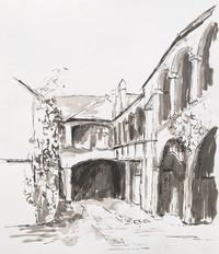 Schallaburg, Aquarell, 40 x 50 cm