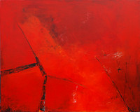 "Rot", Acryl, 50 x 70 cm