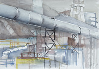 LD 3, Aquarell, 40 x 50 cm