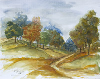 Parkweg, Acryl, 40 x 50 cm