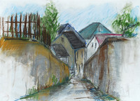 Jindrichov, Pastellkreide, 30 x 40 cm