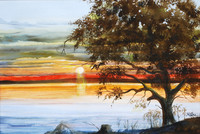 Abendstimmung, Aquarell, 30 x 40 cm