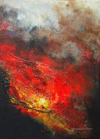 Roheisen, Acryl, 50 x 40 cm