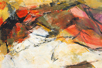 Hügellandschaft, Mischtechnik, 50 x 70 cm