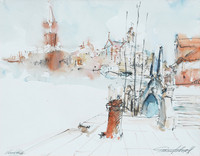 Venedig, Aquarell, 50 x 70 cm