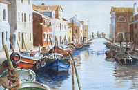 Venedig, Aquarell, 40 x 50 cm
