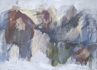 Gebirge 2, Acryl/Papier, 40 x 50 cm