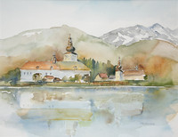 Zöchling - Schloss Orth - Aquarell