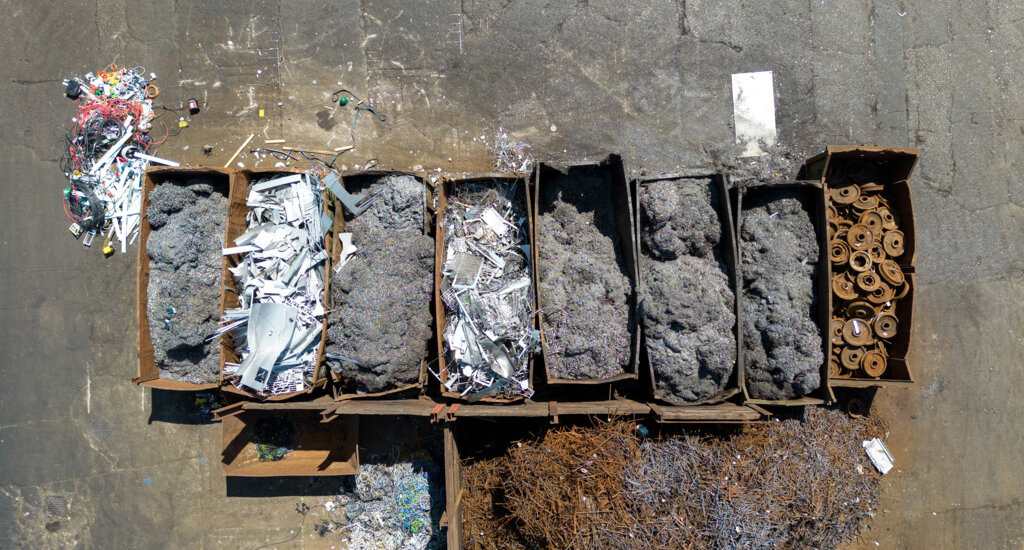 Sorted scrap material