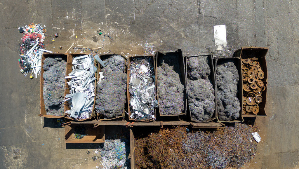 Sorted scrap material