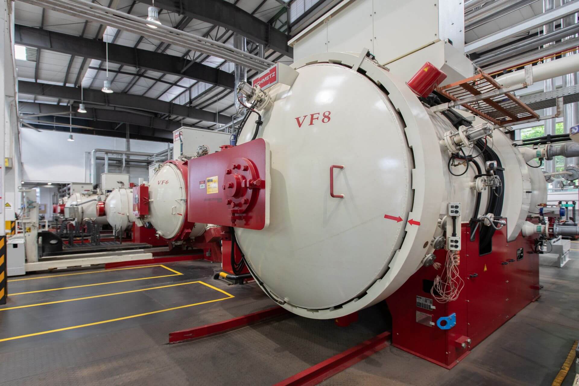 15 tonne heat treatment vacuum furnaces in a row