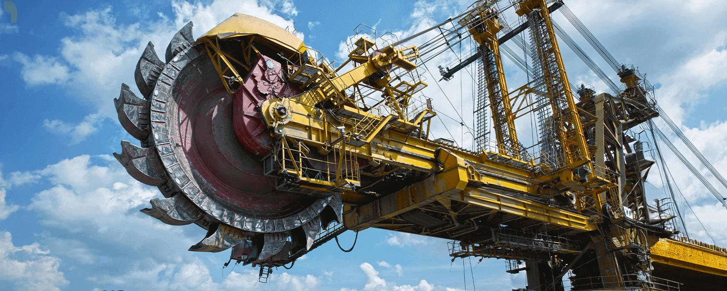 A big cutting wheel for mining. 