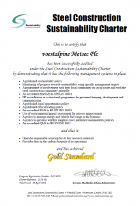 BCSA Steel Construction Sustainability Charter – Gold Standard