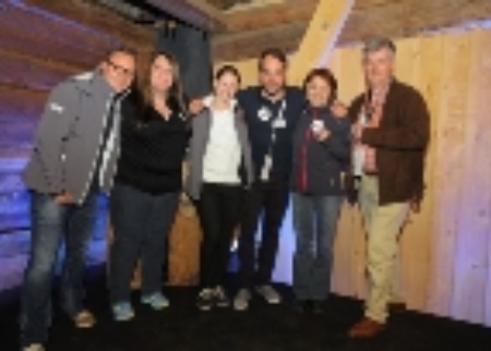 Cory O'Brien and his team, 4th from left