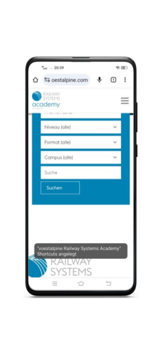 Railway Systems Academy auf Ihren Starbildschirm - Shortcut Android Schritt 4