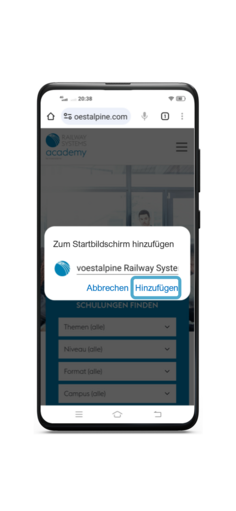 Railway Systems Academy auf Ihren Starbildschirm - Shortcut Android Schritt 3