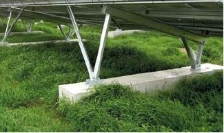 Steel profiles for solar Field with concrete foundations