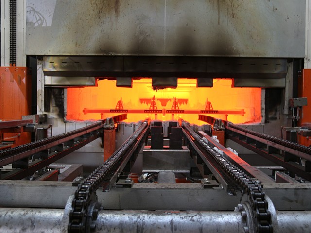 Reducing energy consumed in producing phs components by using high efficiency burners