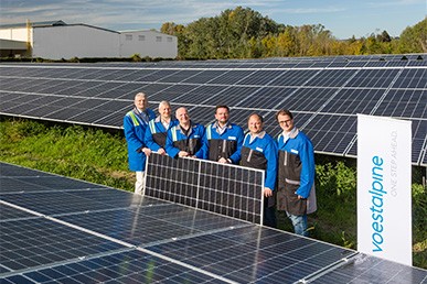 Solar power at voestalpine Krems