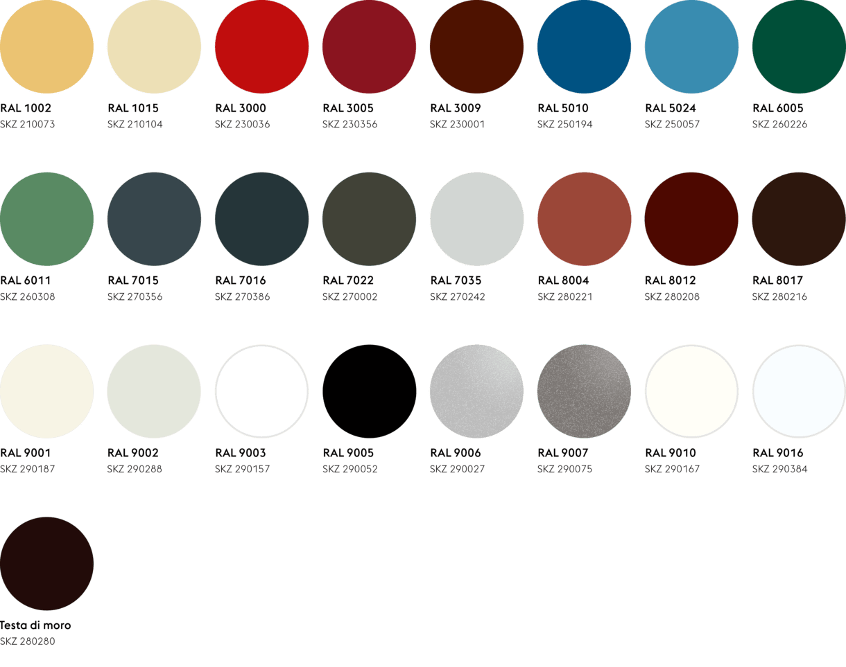 Standard colors colofer® CLASSIC