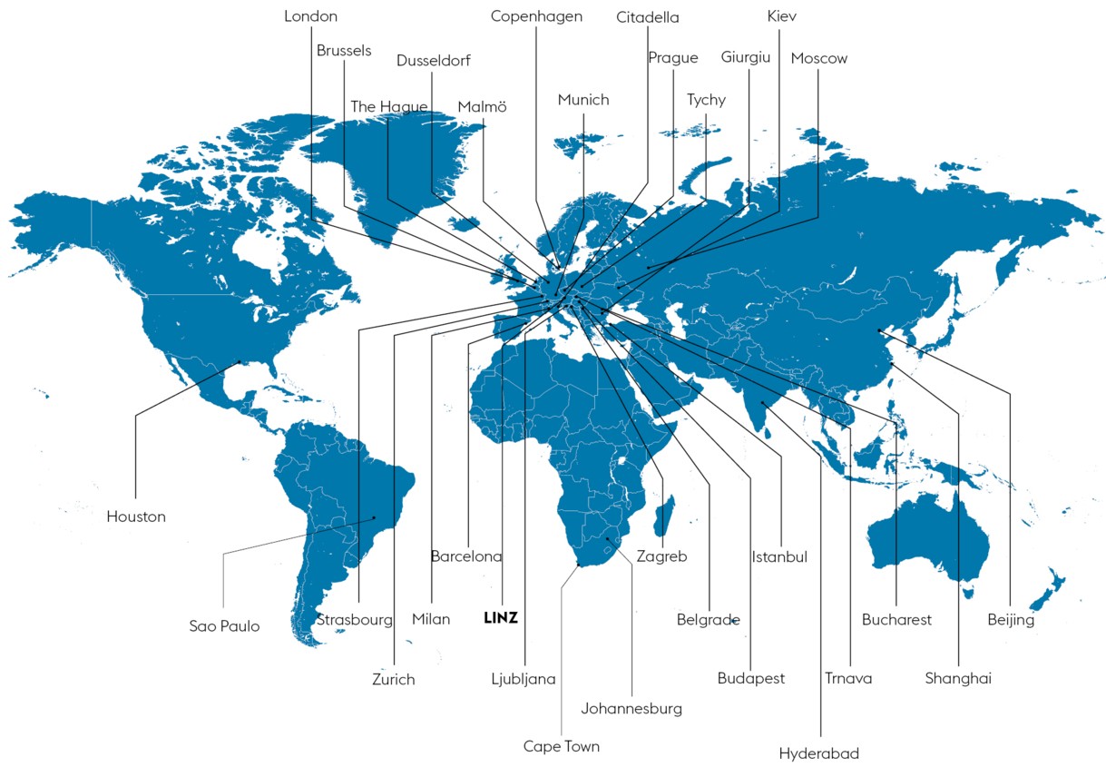 voestalpine isovac - Weltkarte mit Übersicht zu Kundennähe