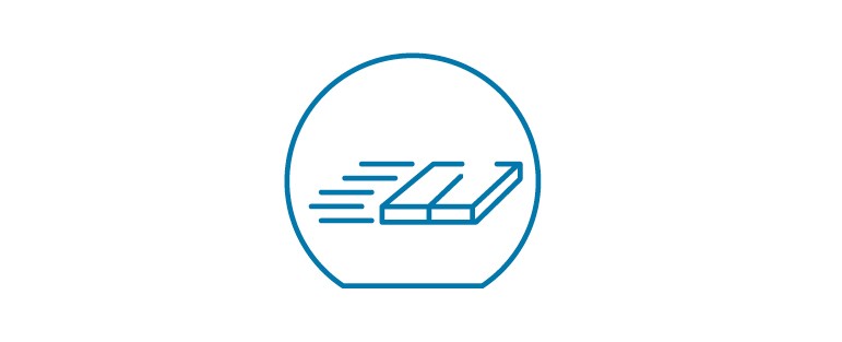 A pictogram of a package, symbolizing the option to request a durostat steel sample
