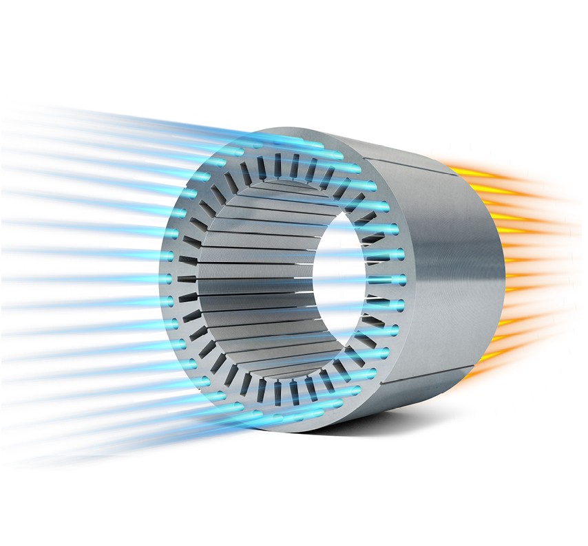 100 % mediendichte Statorpakete mit integrierter Kühlung 
