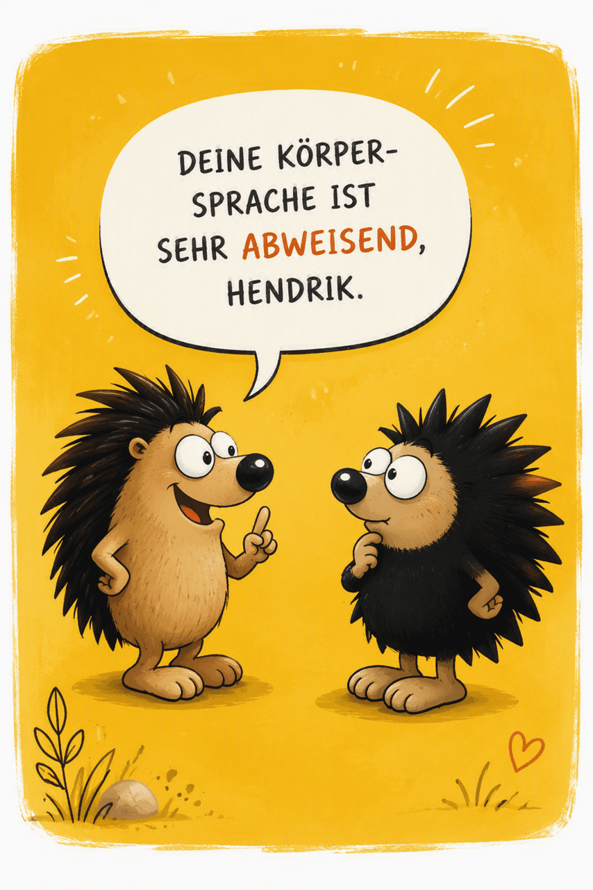 Zwei Igel stehen sich gegenüber