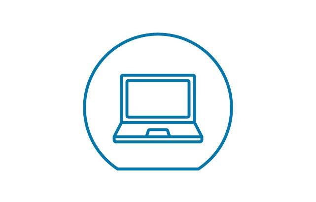 Moderne Ausstattung wie Firmenhandy und Laptop unterstützt effizientes Arbeiten.