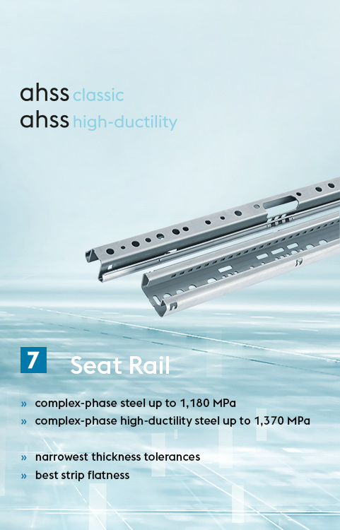 Applications for interior components and exposed panels - Seat Rail