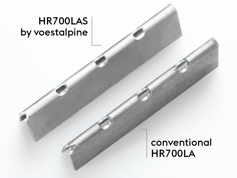 The HR700LAS steel grade made by voestalpine does not crack where narrow bending radii are applied.